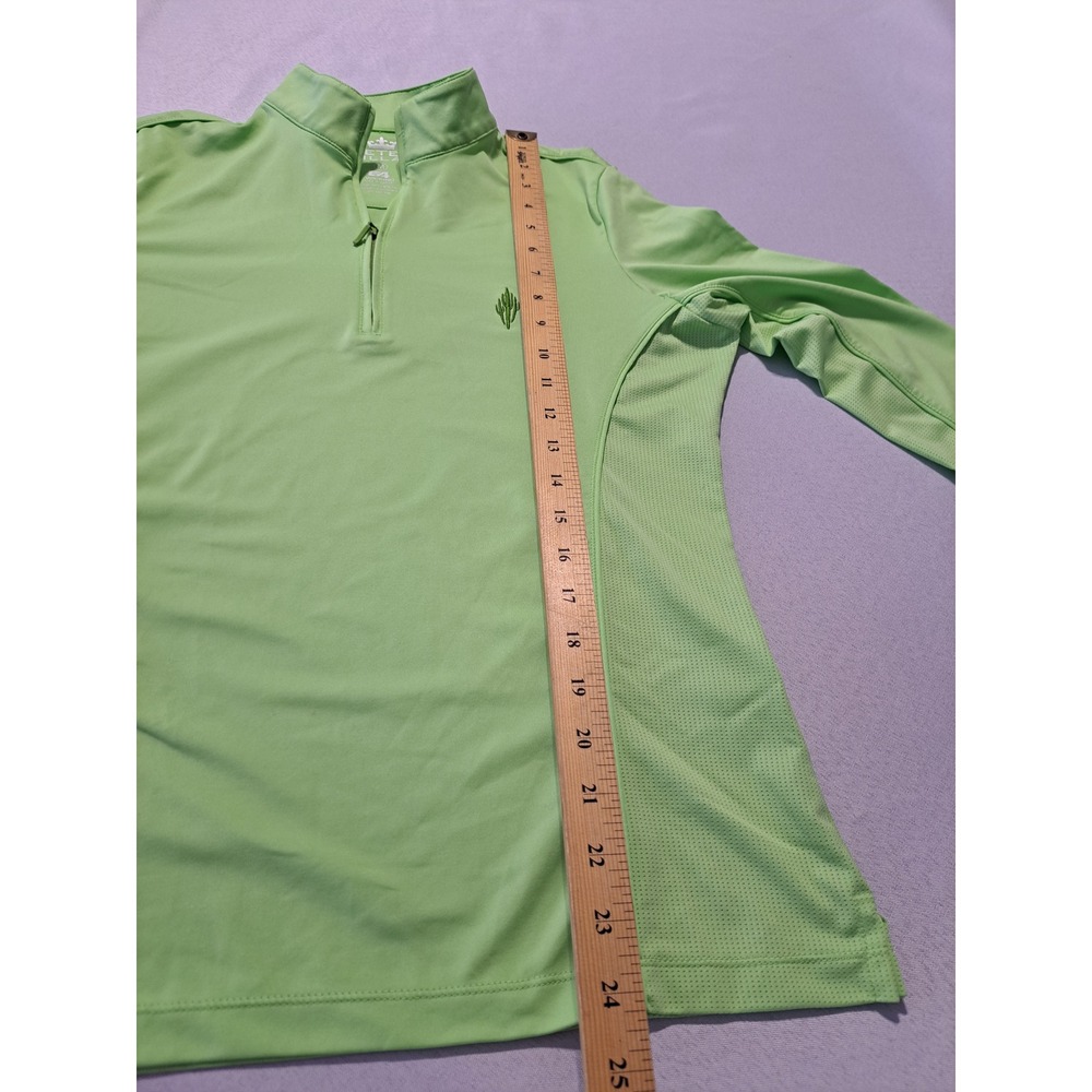 Peter Millar E4 Womens Lime Green 1/4 Zip Cactus Logo Golf Pullover Size M - Picture 6 of 7